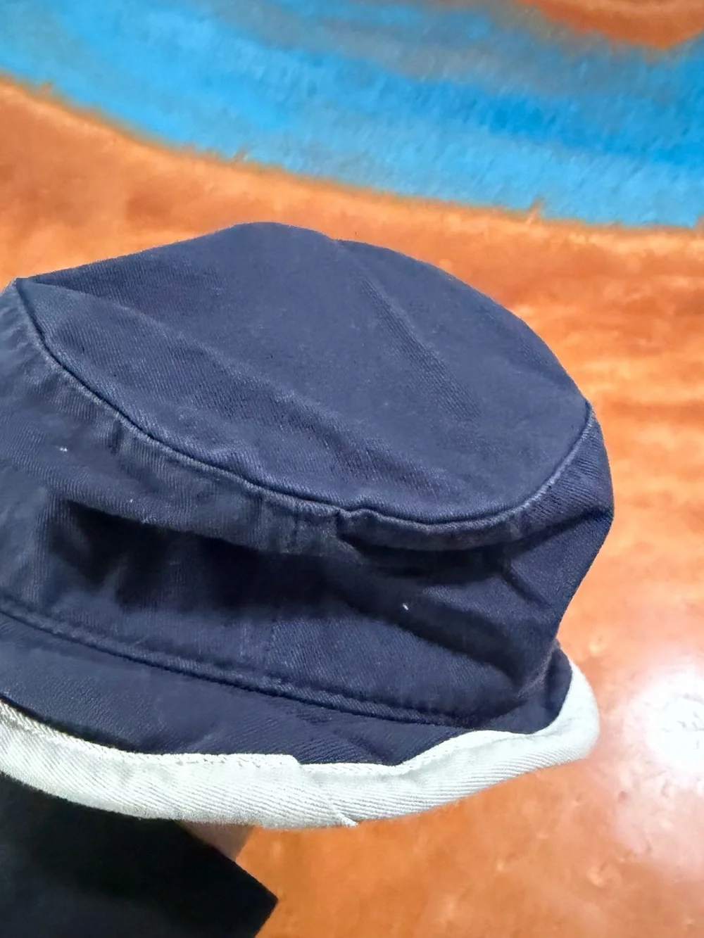 Vintage Disneyland Resorts Mickey Mouse Bucket Hat blue cotton Blue embroidered